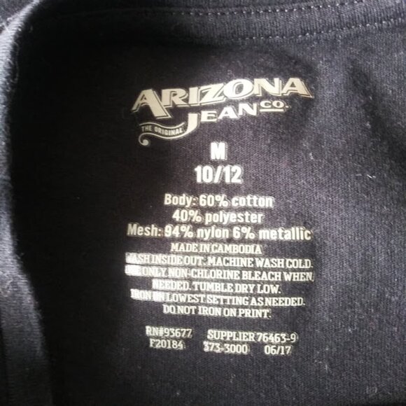 Arizona Jeans Company girl's size M 10/12 black and red top - Picture 11 of 16